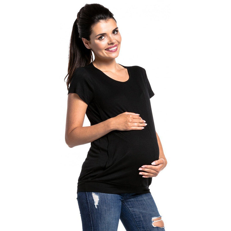 Street-wave Maternity Wrap Top With Easy Nursing Access For Expectant Moms Soft Comfort