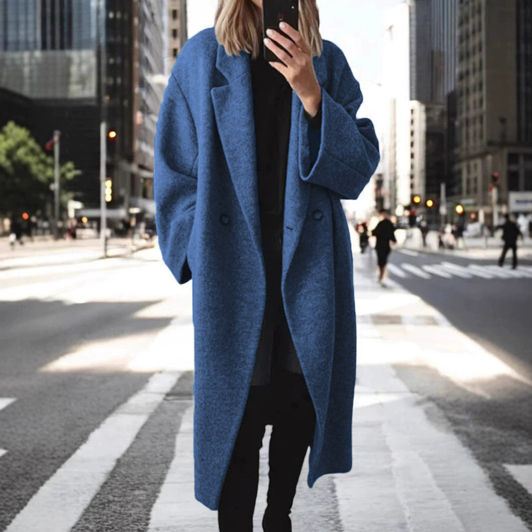 Streetwave Women Oversized Wool Coat Soft Warm Comfort For Chic Everyday Wear Premium Quality
