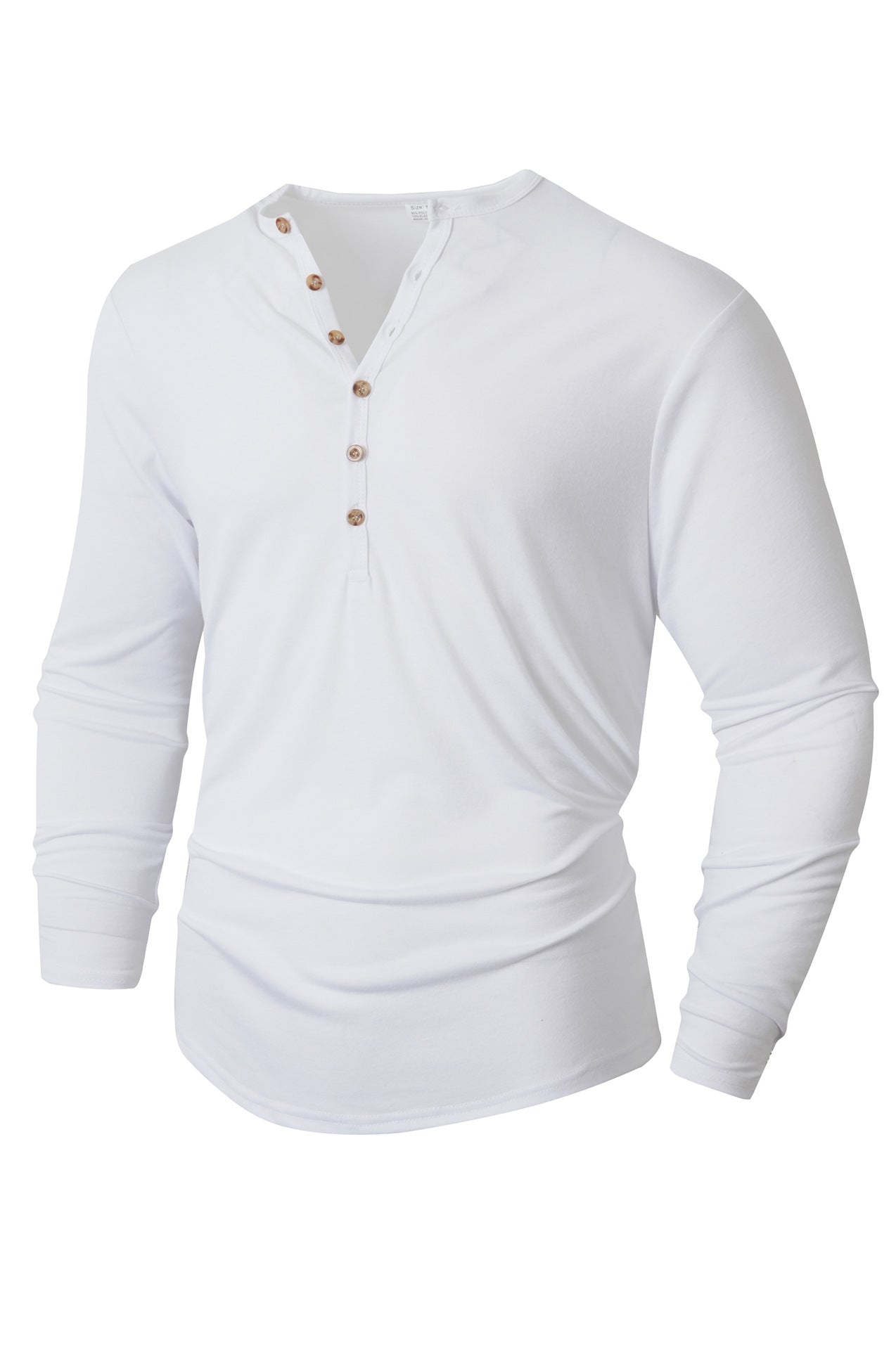Streetwave Mens Long Sleeve Henley Shirt With Button Placket Soft Cotton Blend Comfort