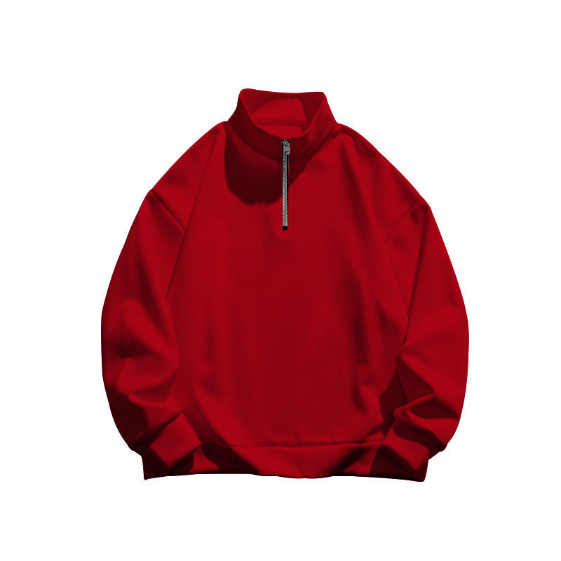 Street-wave Women's Stand Collar Zip Pullover Cozy Sporty Fleece Knit For Active Wear