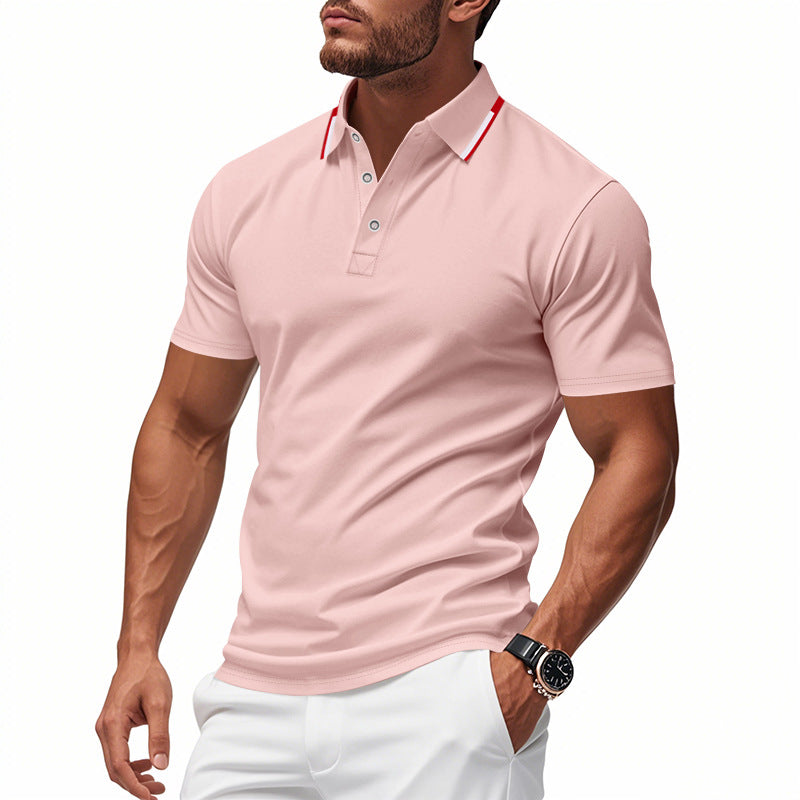 Streetwave Mens Polo Shirt With Modern Collar Breathable Cotton Blend For Everyday Comfort