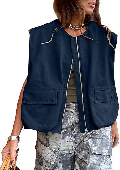 Streetwave Womens Breathable Utility Vest For Transitional Weather Versatile Chic Outerwear