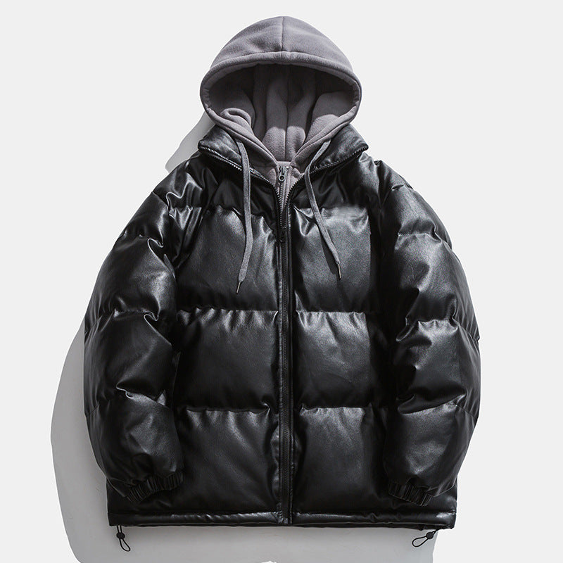 Streetwave Mens Premium Quilted Down Jacket With Detachable Hood Water Repellent Puffer For Cold Weather