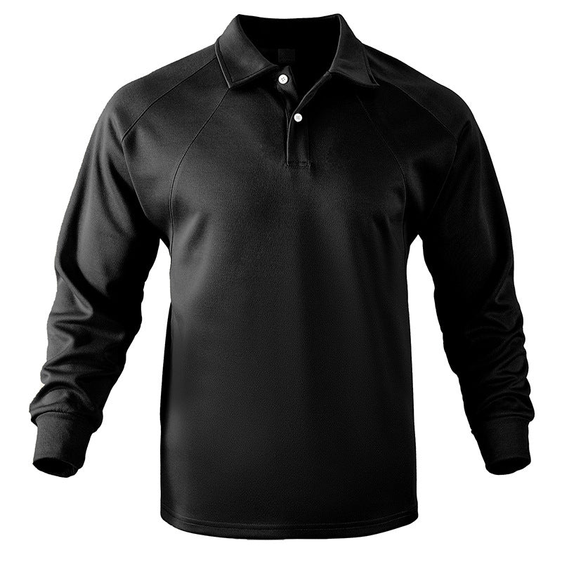 Mens Breathable Soft Cotton Long Sleeve Polo Shirt Streetwave With Sporty Details For Active Men