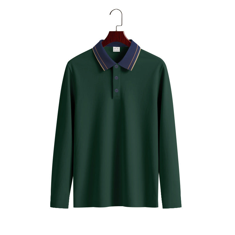 Street-wave Men's Long Sleeve Polo Shirt in Soft Cotton Blend With Structured Collar For Versatile Everyday Wear