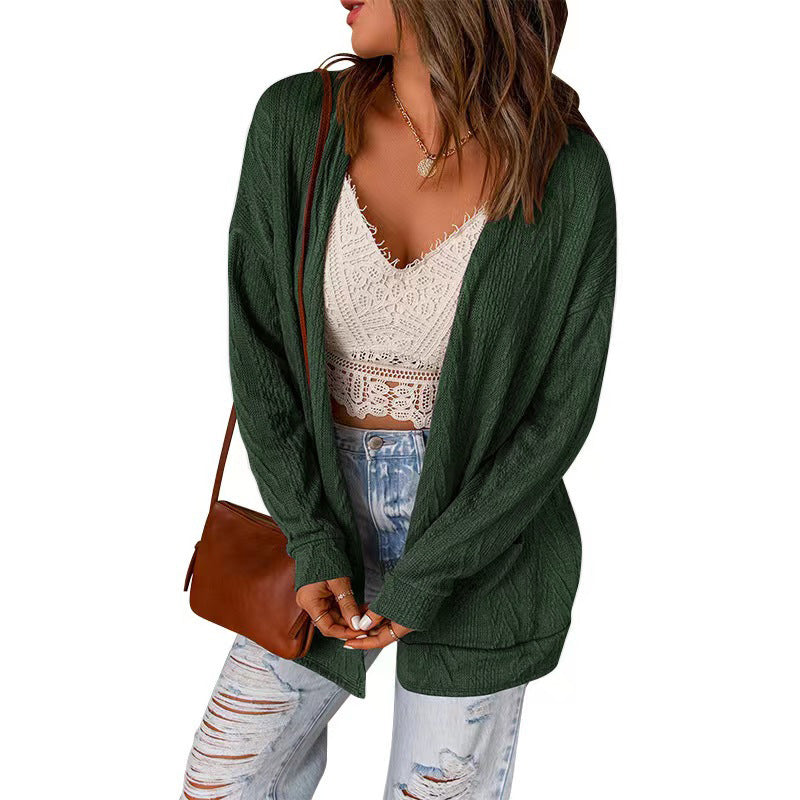 Street Wave Women's Long Cardigan Casual Breathable Cotton Blend For Everyday Wear