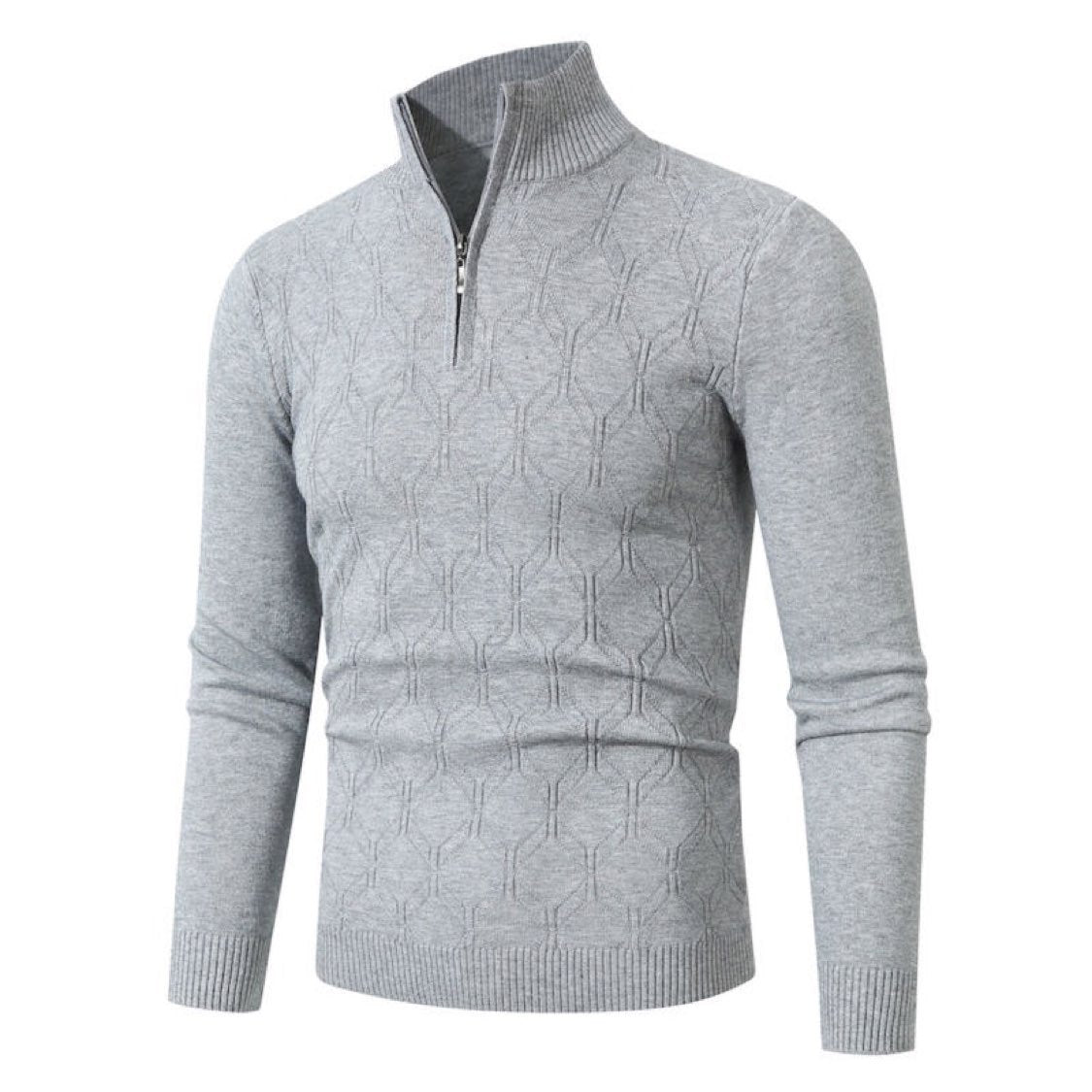Street-wave Men's Knit Sweater With Modern Texture