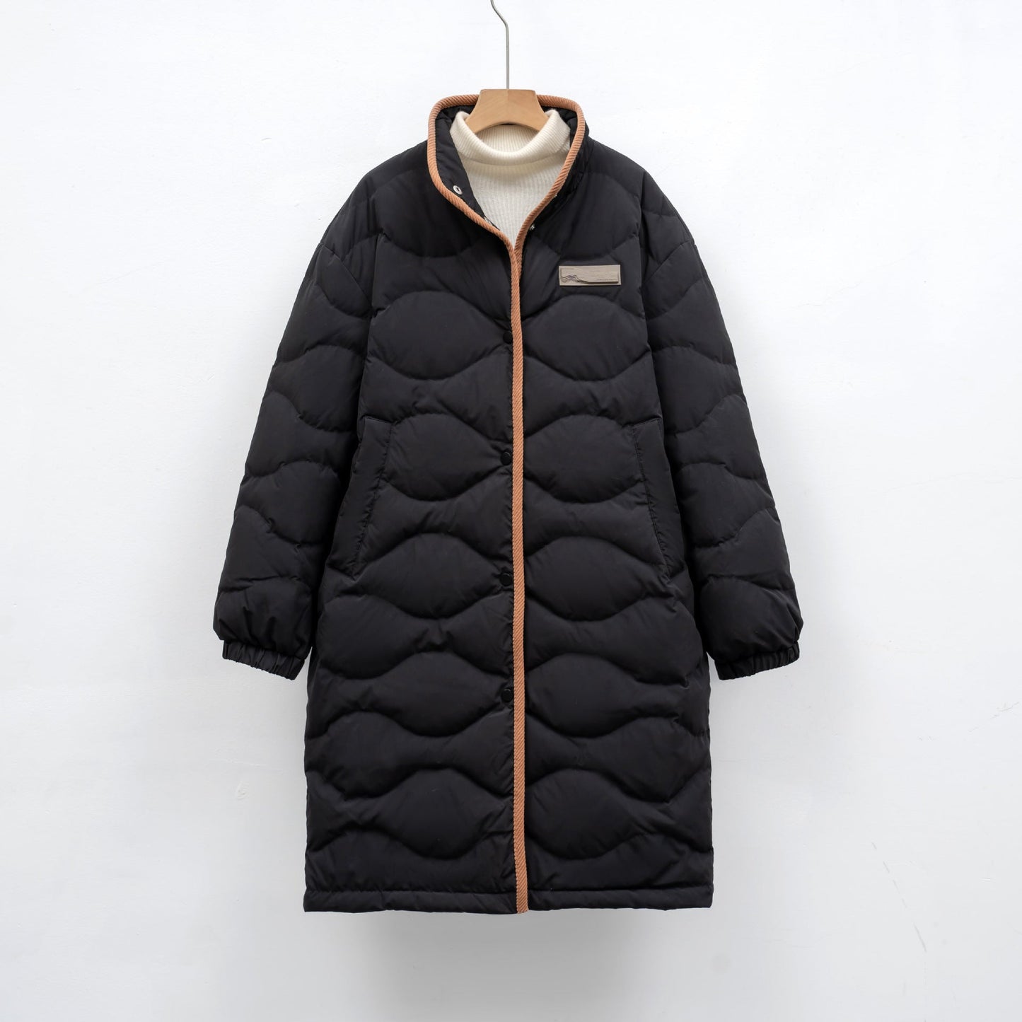 Womens Quilted Winter Coat Street-Wave Ultra Warm Water-Repellent Long Puffer Jacket