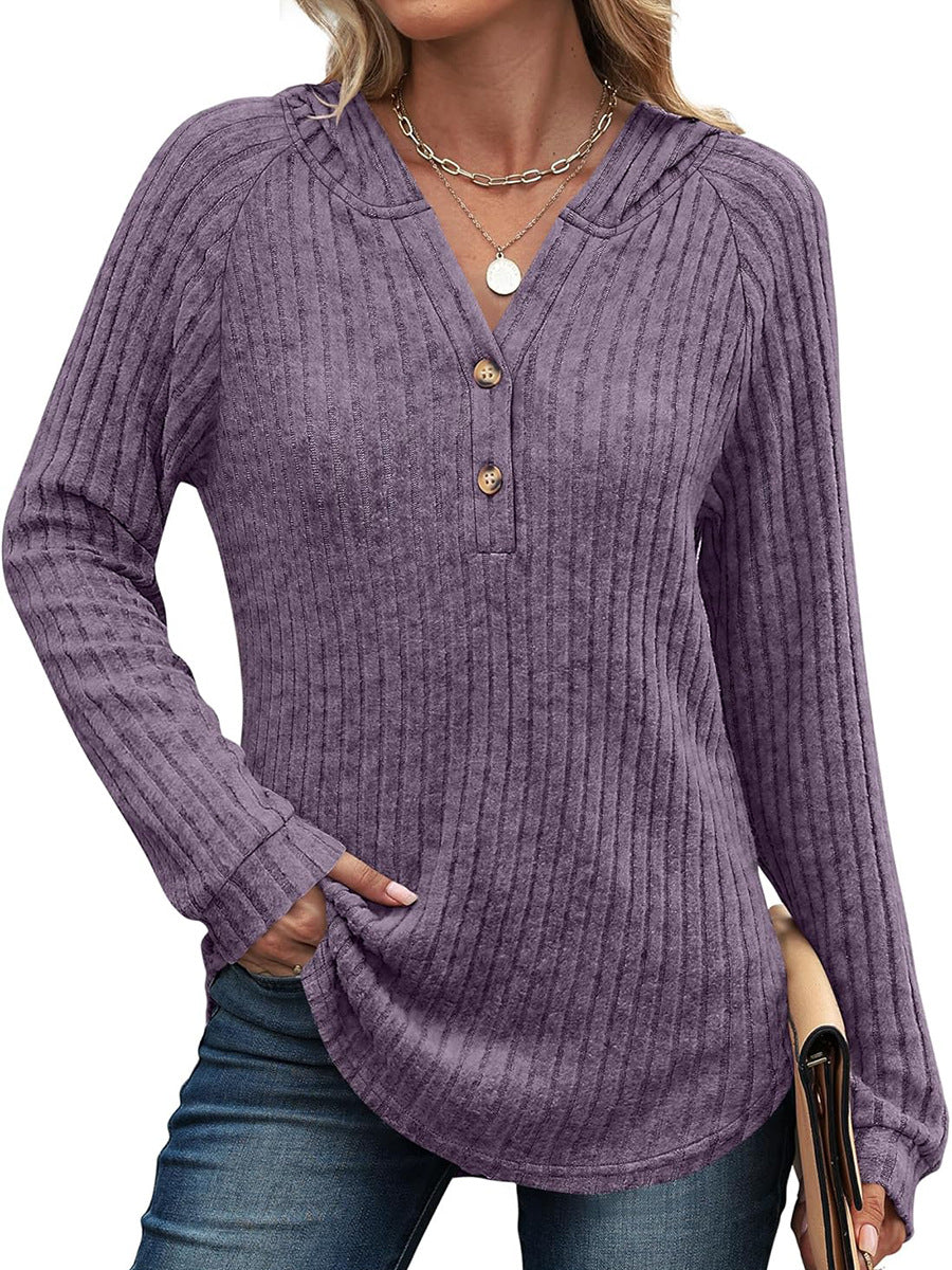 Street-Wave Women's Sporty Ribbed Long Sleeve Shirt For Active Days Everyday Comfort Breathable Fabric