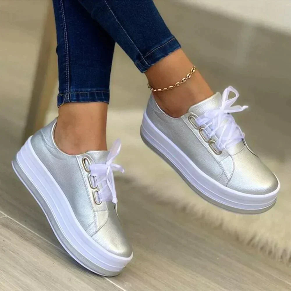 StreetWave Womens Orthopedic Platform Sneakers For All Day Comfort Style And Support