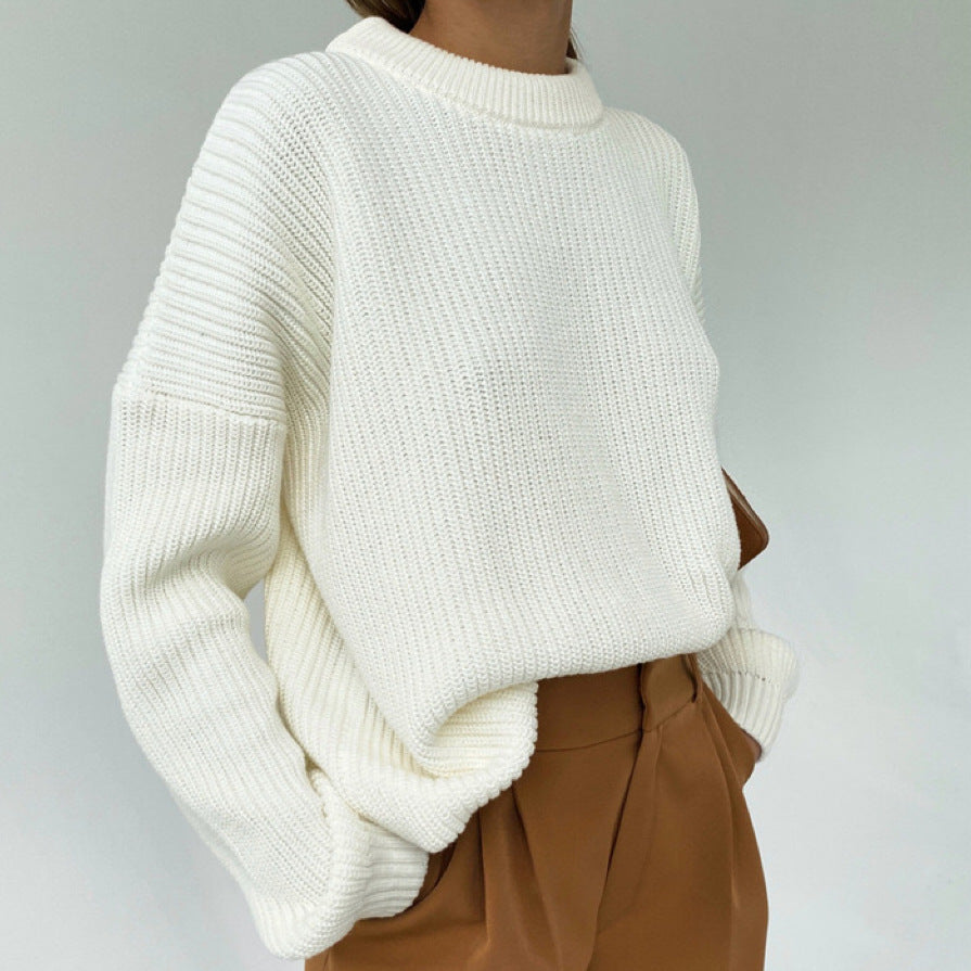 Streetwave Women Oversized Knit Sweater With Structured Pattern For Cozy Everyday Wear