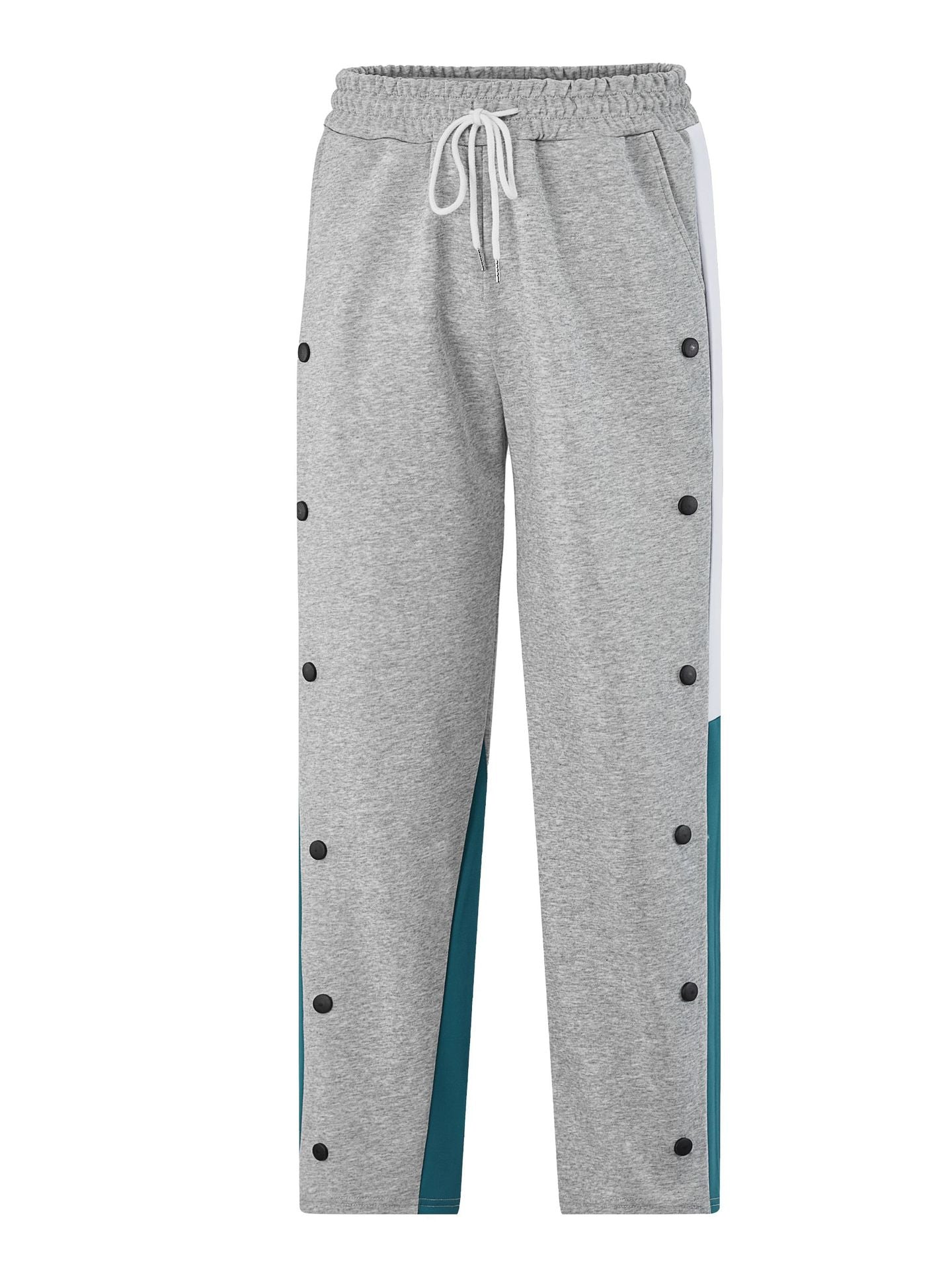 Mens Athletic Training Pants With Snap Button Closure Breathable Structure Streetwave For Men