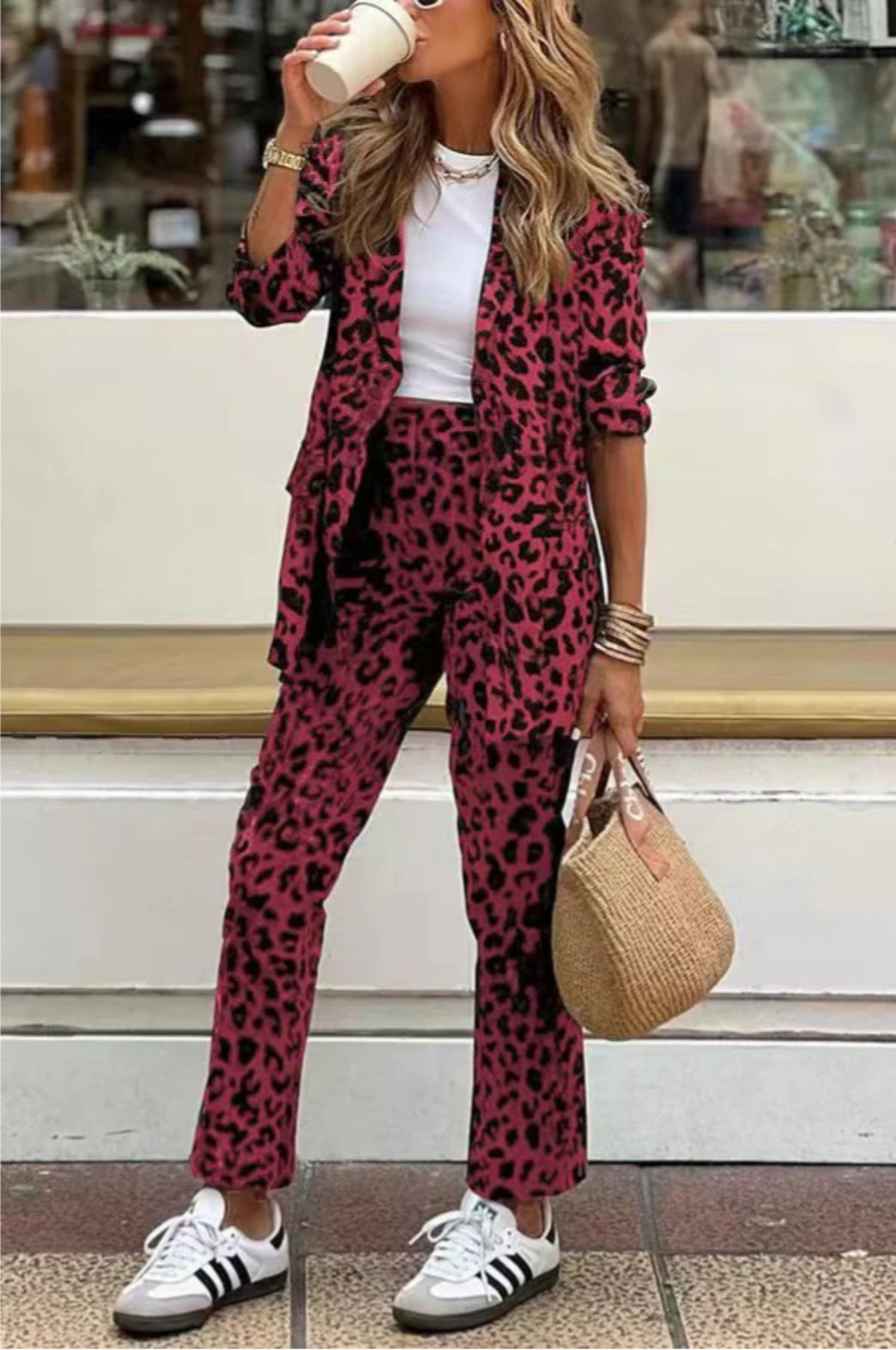 Leopard Print Suit Set For Women By Street-wave Elegant Tailored Office Chic For Every Occasion