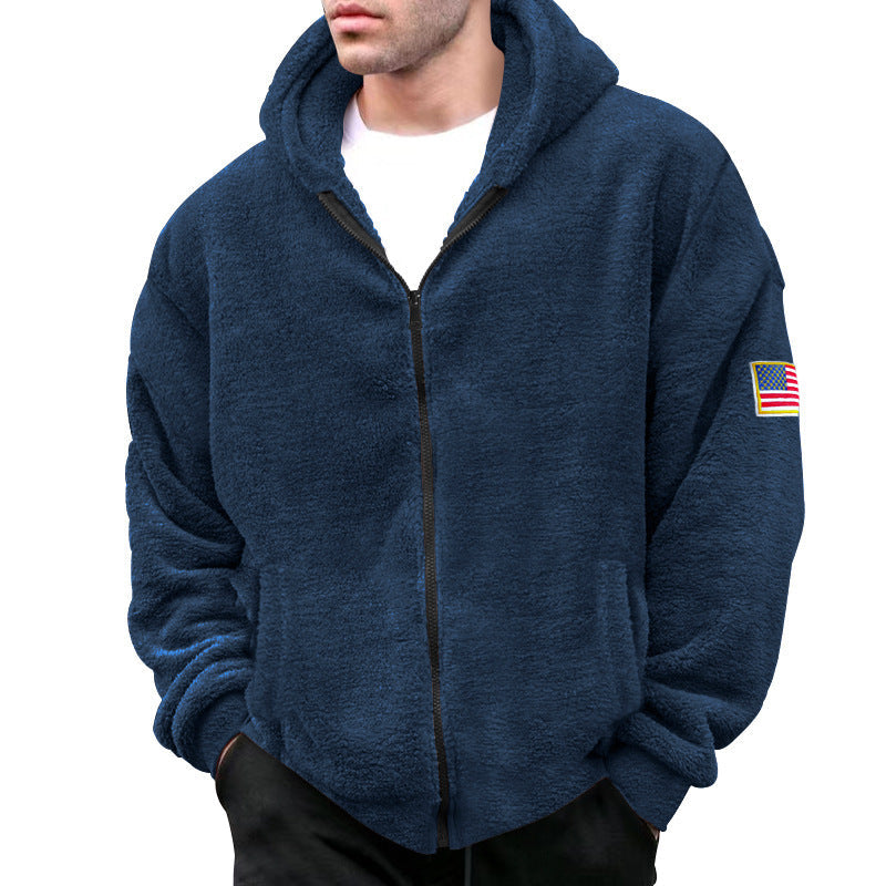 Street-wave Men's Fleece Jacket Soft Cozy Warmth Windproof Comfort Outerwear For Cold Weather