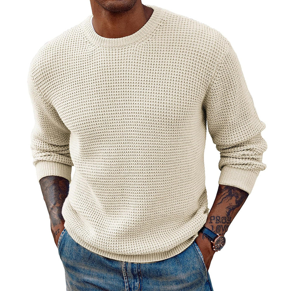 Street Wave Men's Large Knit Sweater With Textured Weave For Everyday Warmth And Style