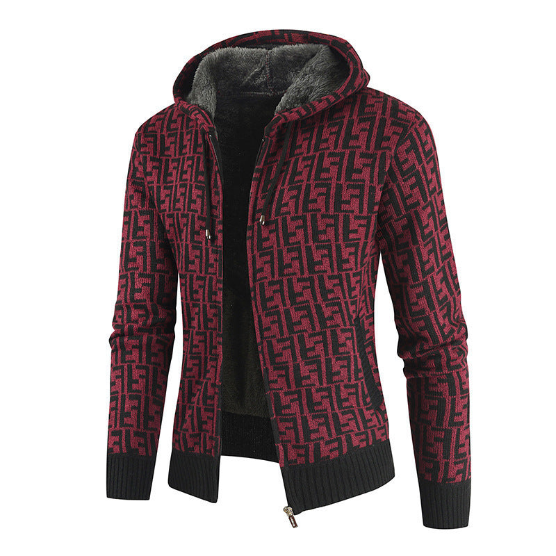 Street Wave Mens Warm Fleece Lined Hooded Jacket For Cold Days Cozy Comfort And Style