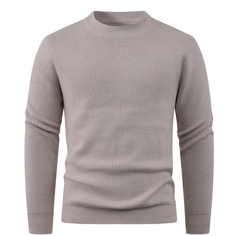 Street-Wave Men's Structured Crewneck Sweater Soft Knit Warmth For Everyday Wear