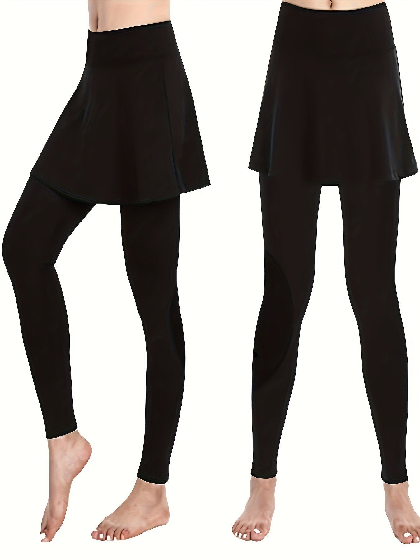Street-Wave Skirted Leggings For Women Comfortable Activewear With Integrated Skirt For Gym And Yoga