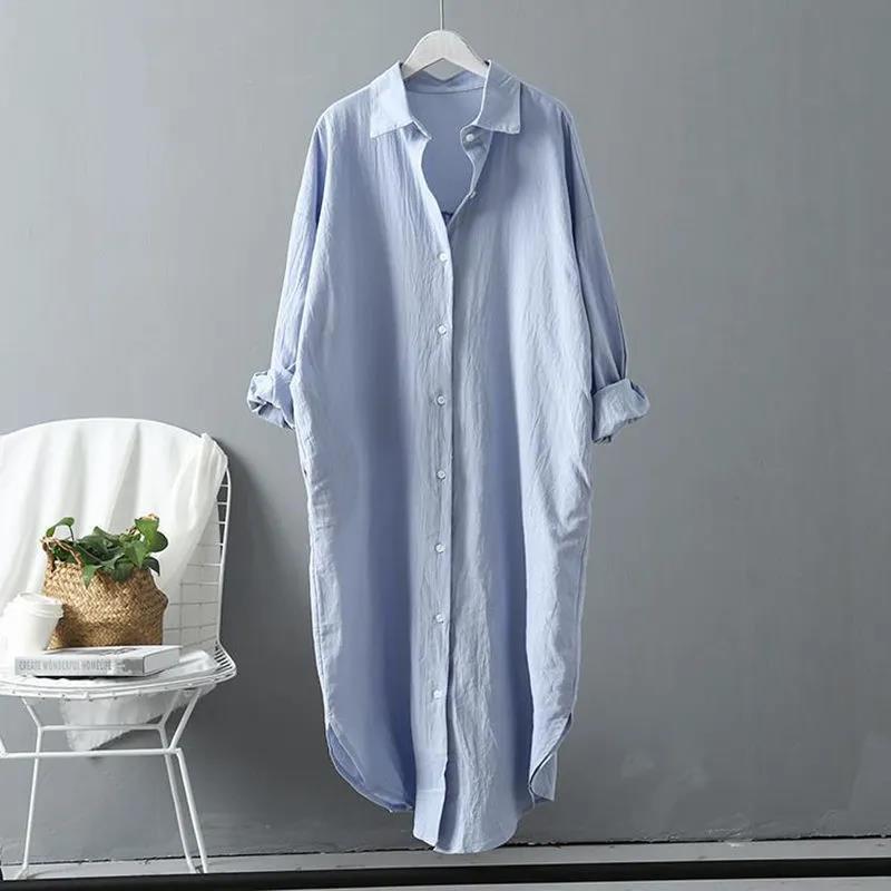 Street-wave Oversized Button-Down Shirt for Women, Breathable Cotton, Effortless Casual Chic