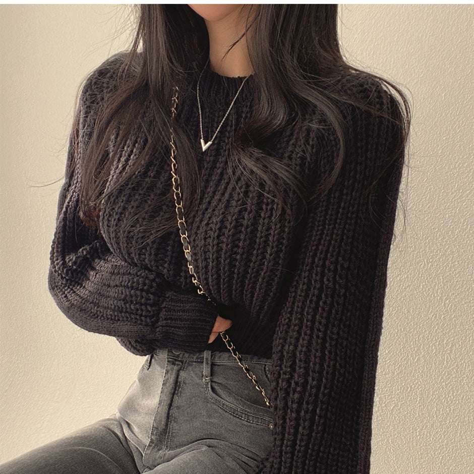 Street Wave Women's Cozy Chunky Knit Sweater With Wide Relaxed Fit And Drop Shoulders