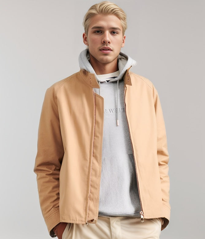 Street-Wave Men's Casual Modern Transitional Jacket for Spring and Autumn Lightweight Yet Durable