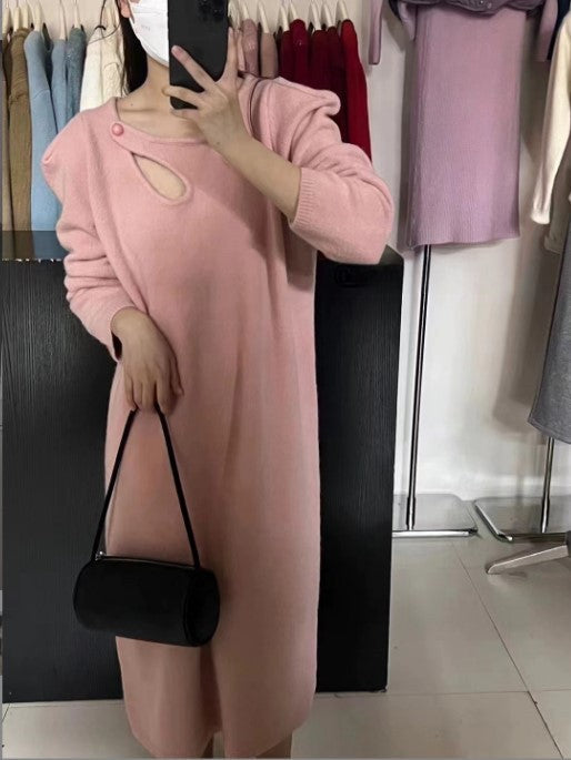 Street-wave Women's Knit Dress With Modern Design And Elegant Details For Luxurious Comfort