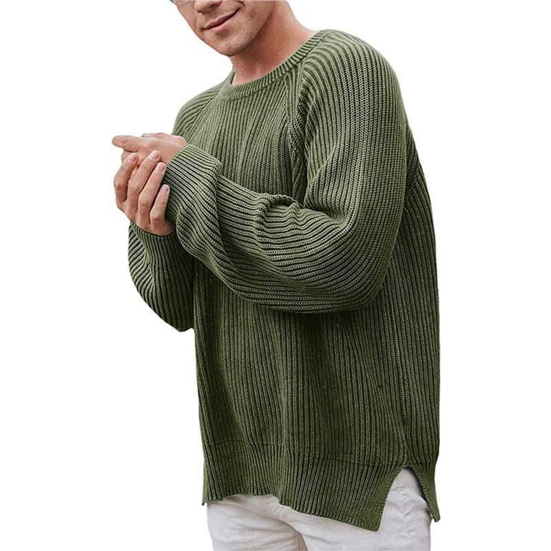 Street-wave Men's Elegant Knit Sweater With Structured Design Modern Fit Premium Cotton Blend