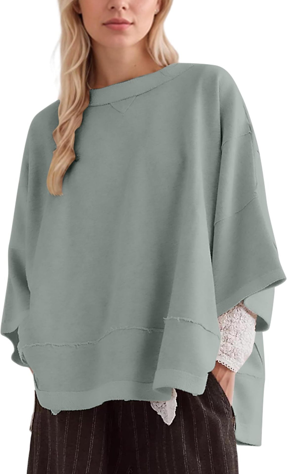 Street Wave Women Oversized Sweatshirt With Fluid Silhouette And Soft Cotton Blend