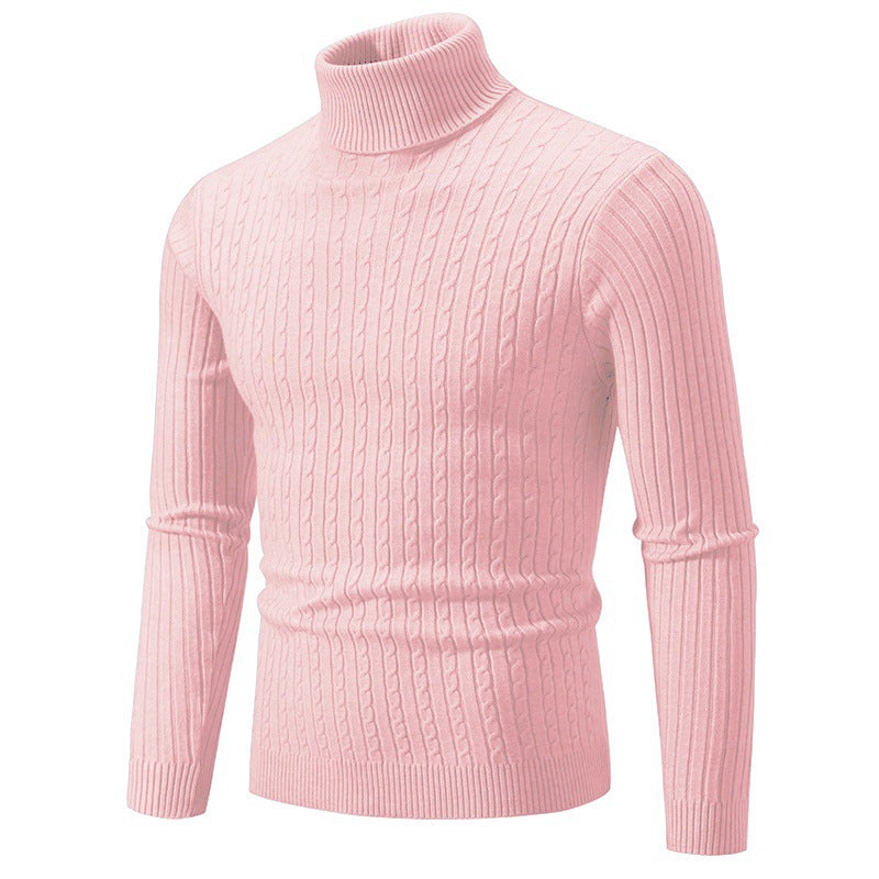 Street Wave Womens Turtleneck Knit Sweater With Ribbed Pattern Cozy Warmth For Women