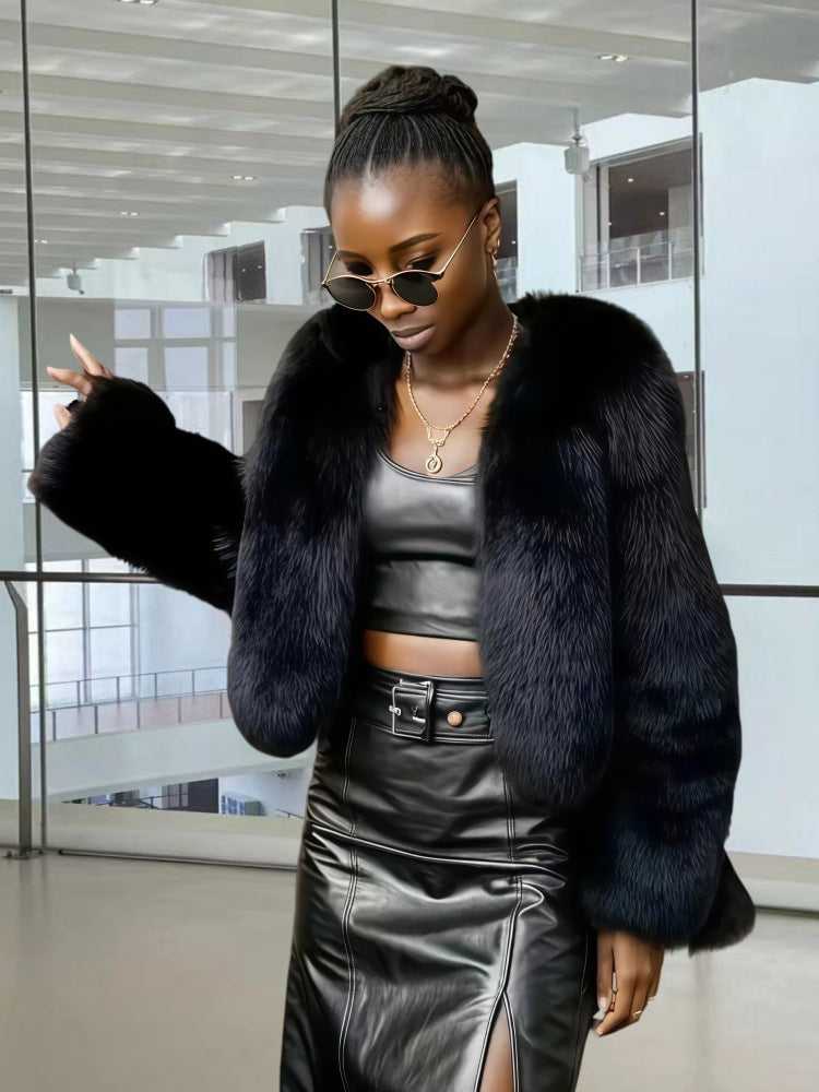 Street-Wave Faux Fur Fleece Coat For Women Luxurious Warmth And Chic Style Premium Outerwear
