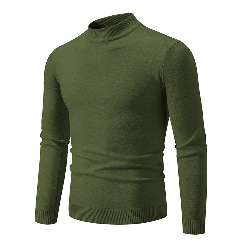 Street-Wave Mens Elegant Fine Knit Turtleneck Sweater Breathable Comfort For Cool Days