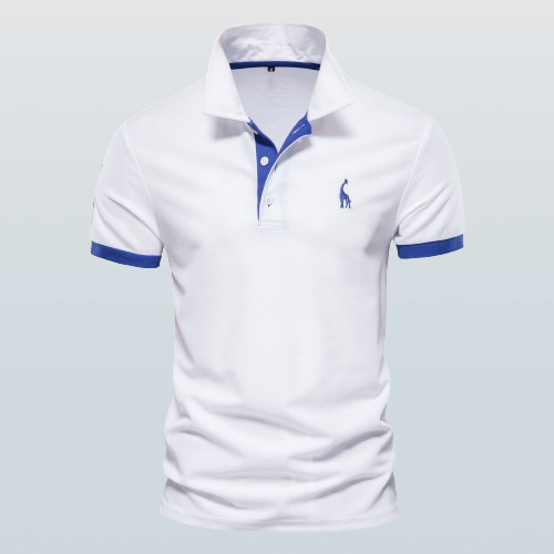 Bonafita Adel Mens Polo Shirt StreetWave Navy With Orange Trim Premium Cotton Elegant Comfort