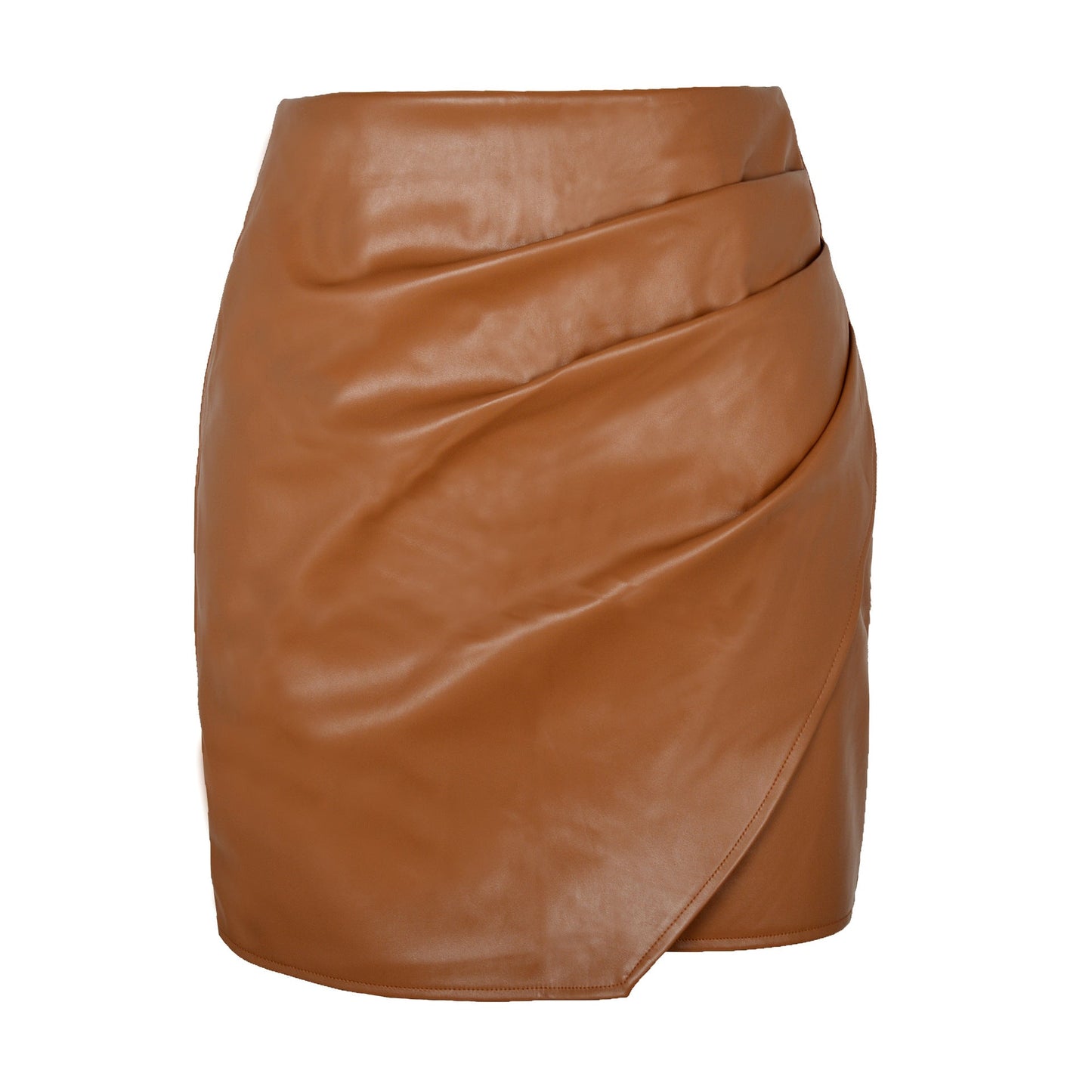 Street-wave Women's Refined Asymmetric Mini Skirt With Premium Finish, Elegant And Trendy