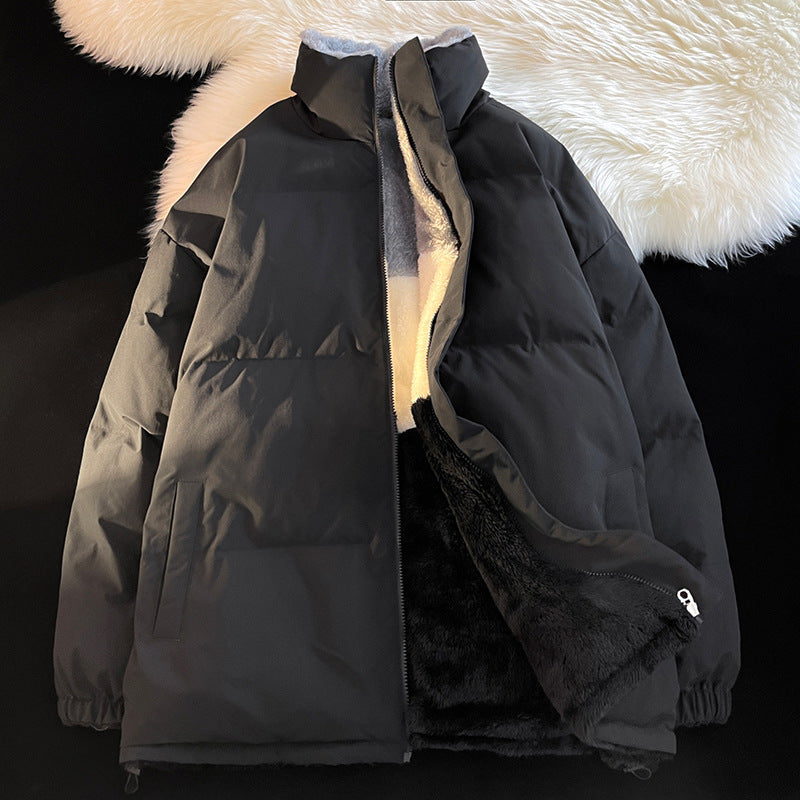 Street Wave Womens Down Jacket With Plush Inner Lining And High Collar For Warm Winter Style