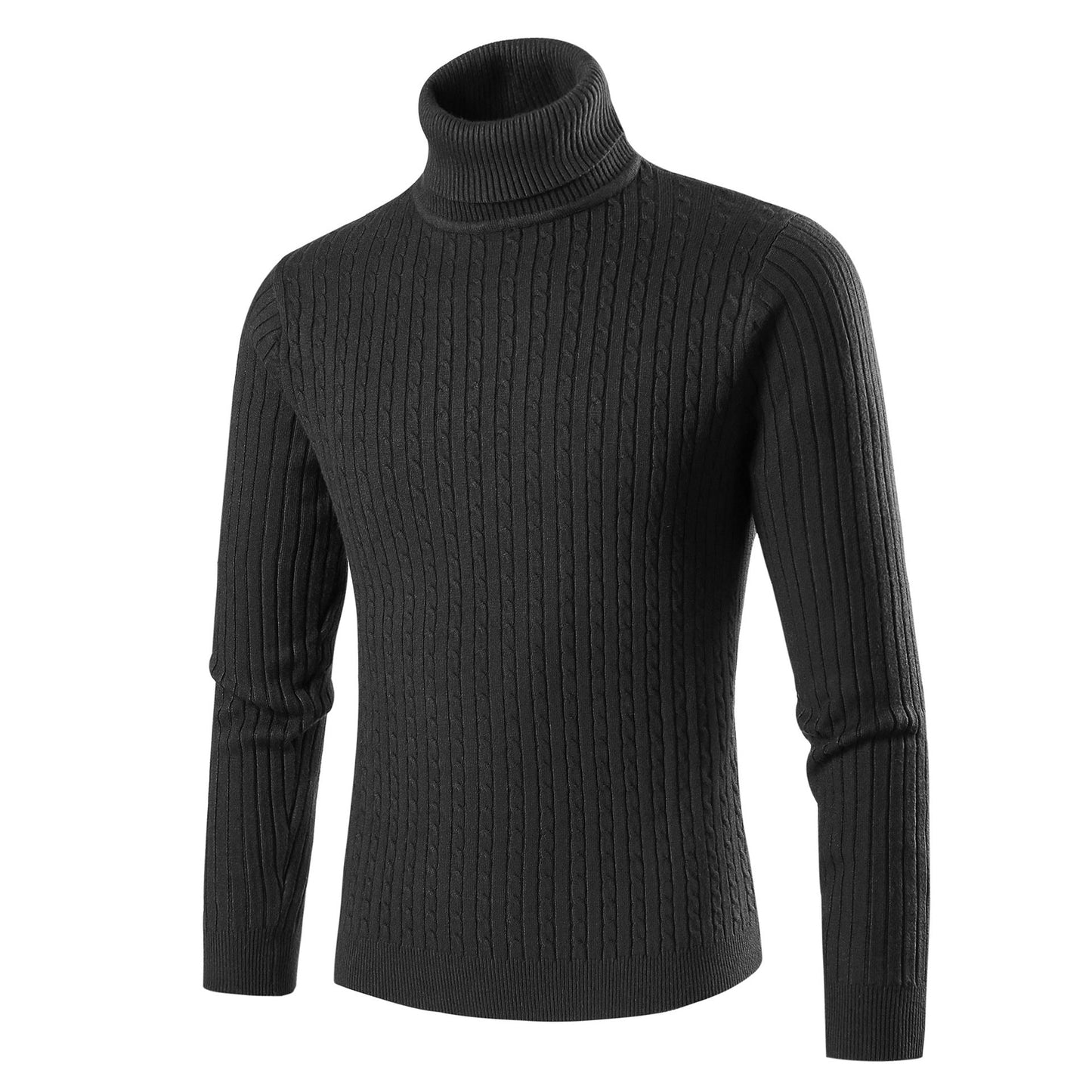 Streetwave Men's Turtleneck Sweater With Structured Knit For Warmth Comfort And Style