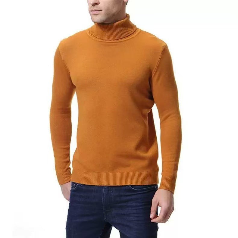 Men's Fine Cotton Turtleneck Sweater Street Wave Soft Comfort For Everyday Wear Premium Warmth