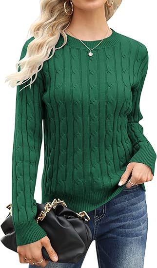 Street-Wave Women's Cable Knit Sweater Soft Cotton Blend For Comfortable Everyday Wear Timeless Chic Pullover