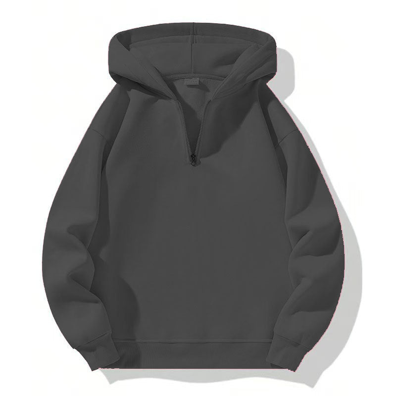 Street-Wave Men's Half Zip Hoodie Breathable Cotton Athletic Comfort For Sport And Everyday
