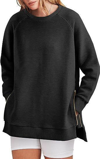Street-wave Women's Sweatshirt With Side Zips Versatile Comfortable And Stylish