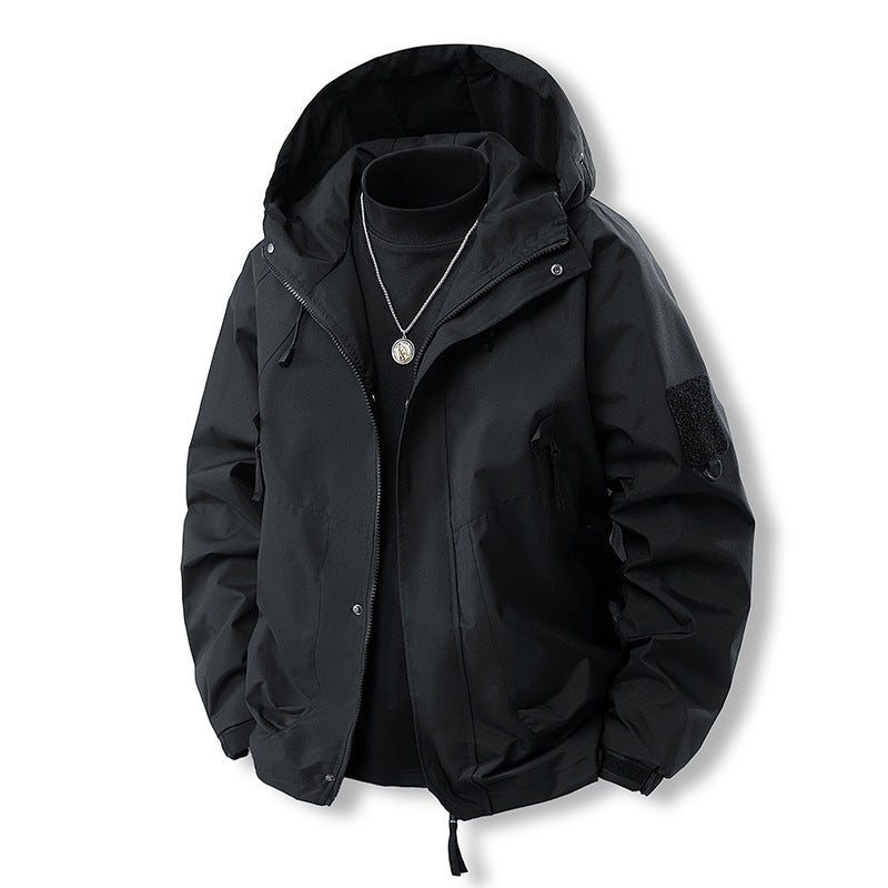 Street-wave Men's Waterproof Outdoor Jacket for All-Weather Adventure Seekers, Breathable Protection
