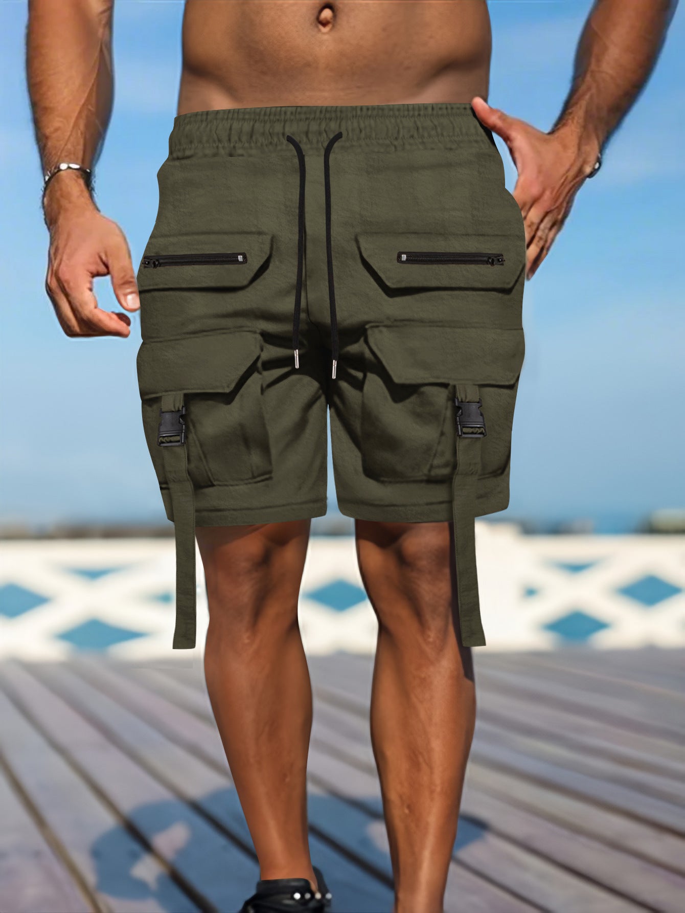 Men's Utility Shorts Street-Wave Rugged Multi-Pocket Cargo For Outdoors