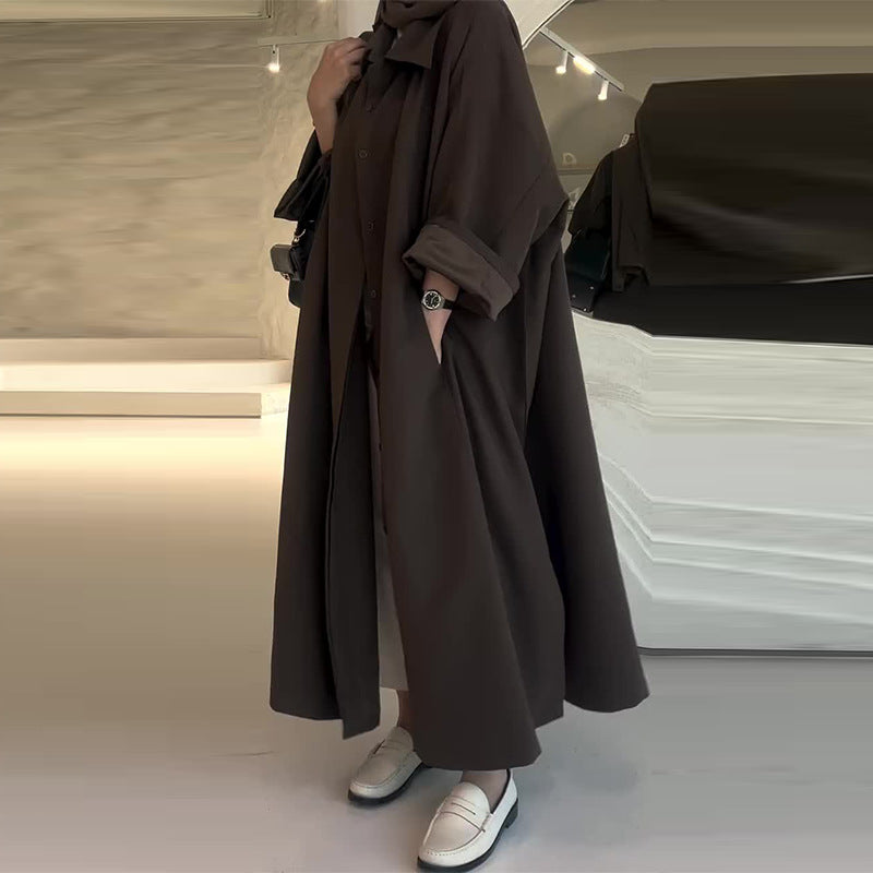 Street Wave Oversize Long Coat For Women Winter Warmth Effortless Versatile Layering