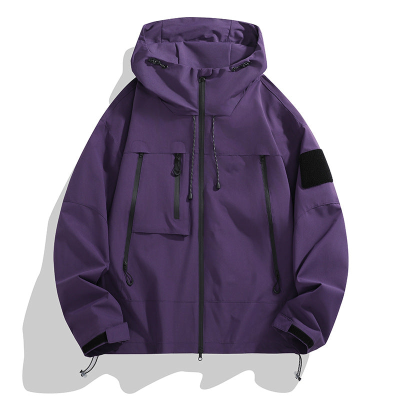 Streetwave Mens Functional Outdoor Jacket With Adjustable Hood And Multiple Pockets