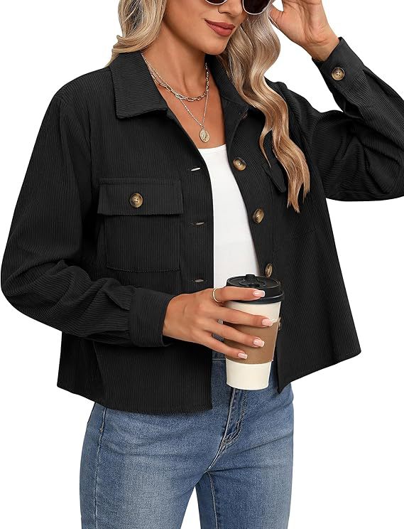 Street-wave Women Overshirt Jacket Corduroy Casual Everyday Wear For Stylish Relaxed Fit