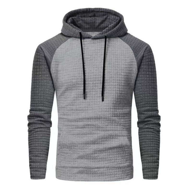 Street-Wave Men's Quilted Hoodie With Structured Design And Modern Fit For Casual And Active Wear