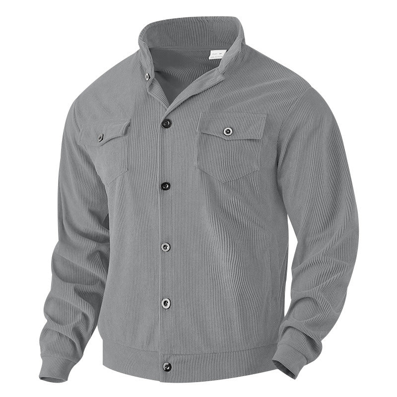 Street-wave Timeless Vintage Style Men's Jacket With Practical Pockets And Structured Fabric