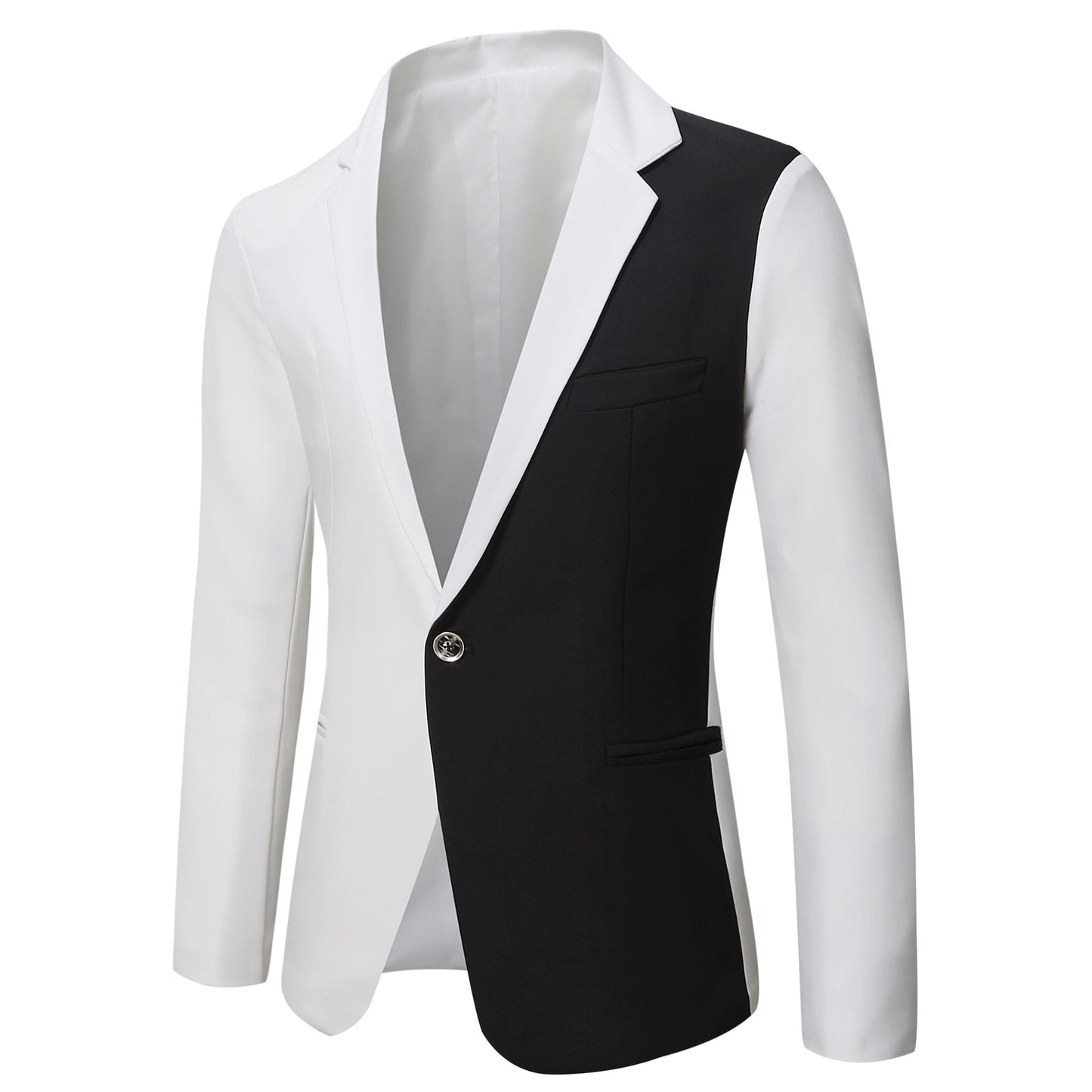 Street-Wave Two-Tone Blazer For Modern Men Bold Color Block Jacket Premium Fit For Events