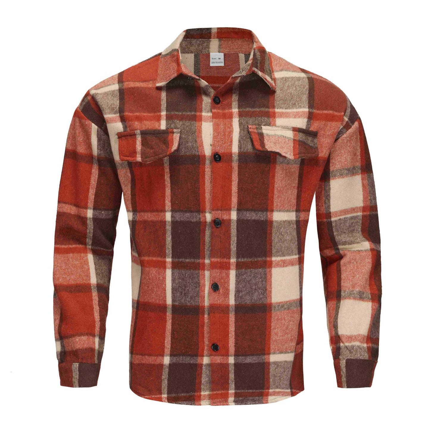 Street-wave Men's Flannel Shirt Cozy Warm Plaid For Outdoor Adventurers And Everyday Casual Wear