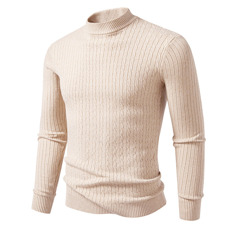 Mens Cable Knit Turtleneck Sweater Streetwave Warm Cozy Premium Quality Classic Fit For Men