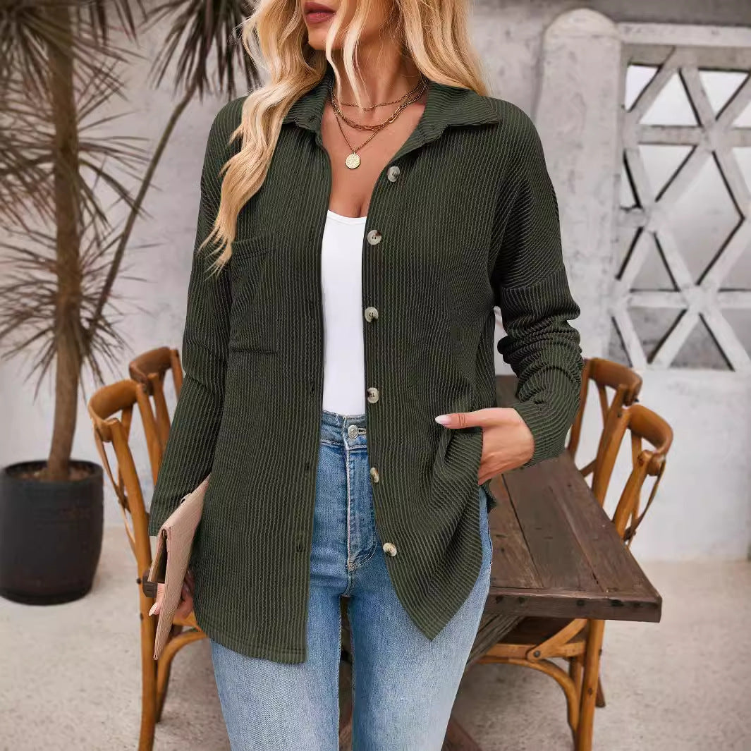 Womens Knit Cardigan With Structured Knit Fabric And Comfortable Pockets Streetwave For Women
